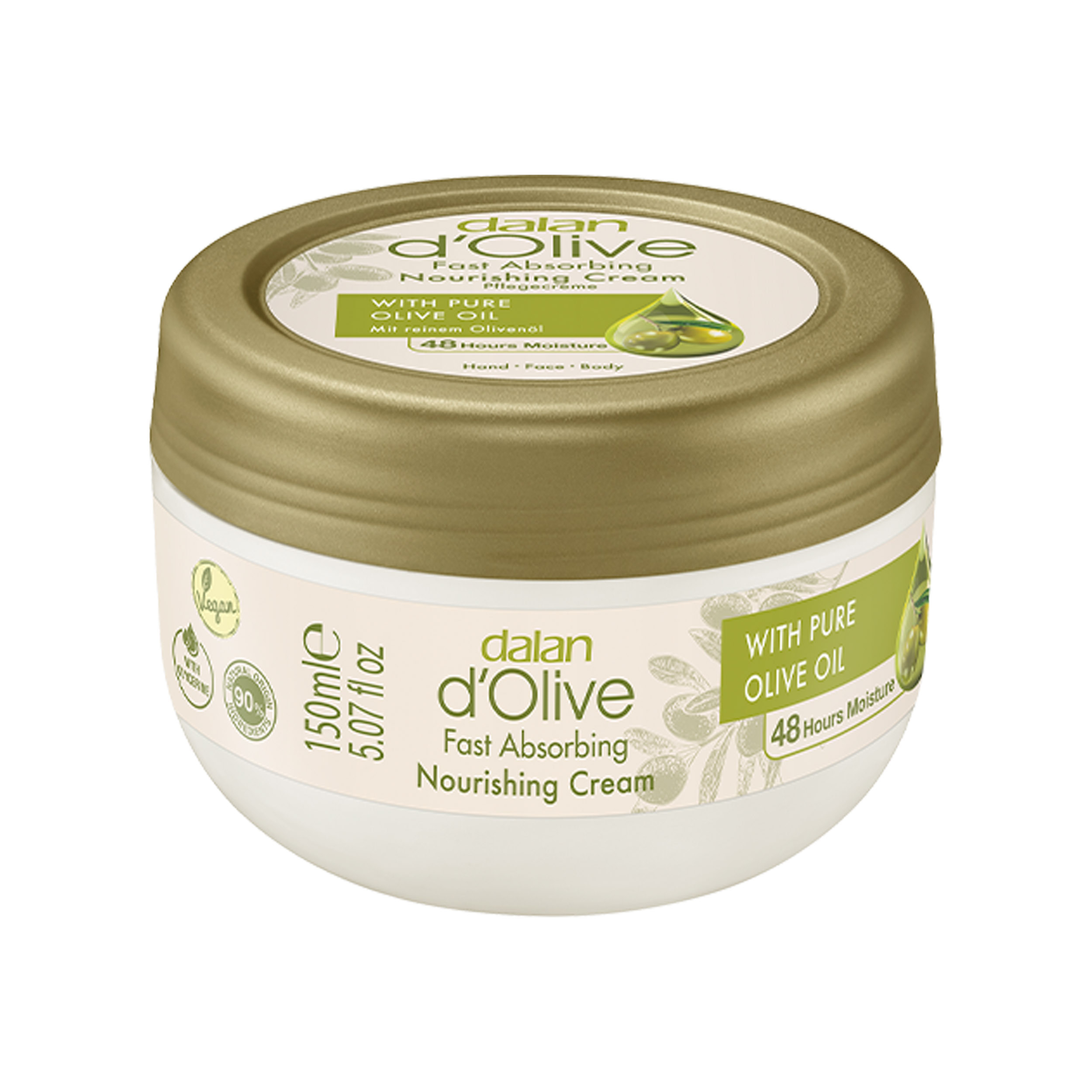 کرم مرطوب کننده دست و صورت و بدن دالان مدل Dolive NOURISHING مناسب انواع پوست حجم 150 میلی لیتر