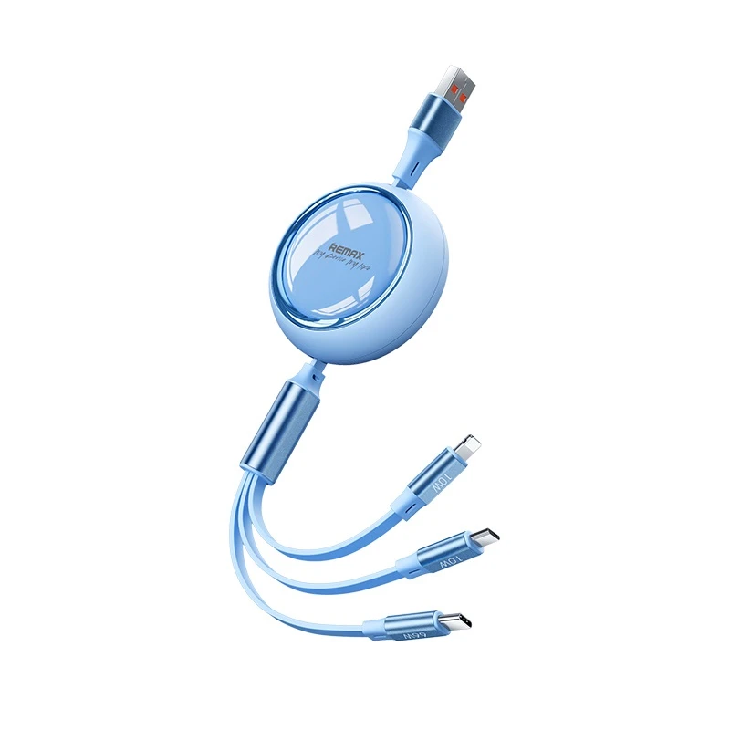 کابل تبدیل USB به USB-C / لایتنینگ / Micro USB ریمکس مدل RC-C029 طول 1.2 متر