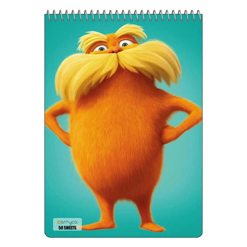 دفتر نقاشی 50 برگ سیمی کارنیکا طرح لوراکس مدل The Lorax کد 74879