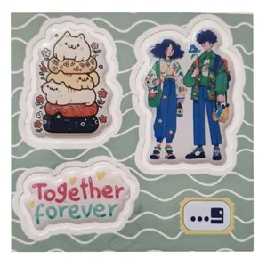 برچسب مدل ژله ای طرح دختر و گربه کد 12