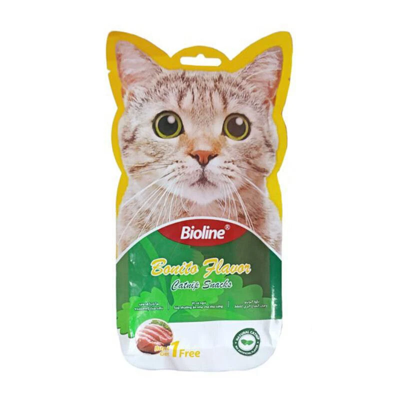 بستنی گربه بایولاین مدل کت نیپ با طعم ماهی بونیتو وزن 75 گرم