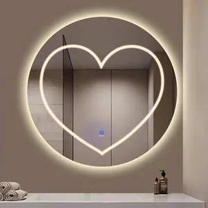 آینه سرویس‌ بهداشتی تارادکور طرح قلب مدل لمسی کد tc167