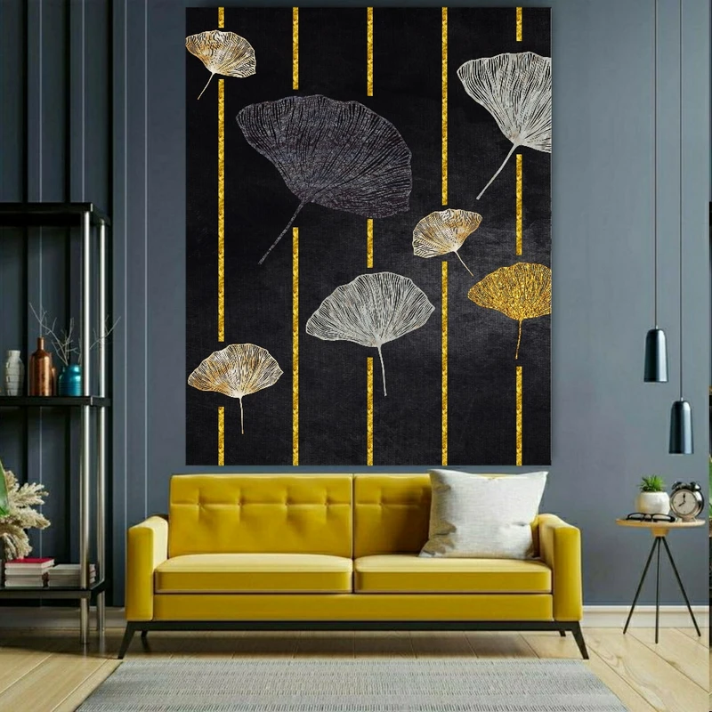 پوستر پارچه ای طرح مدرن برگ کد FP104501