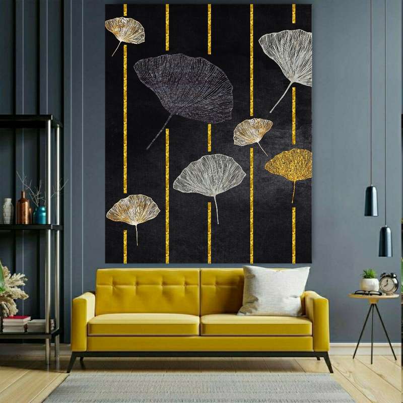 پوستر پارچه ای طرح مدرن برگ کد FP104501