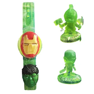 اسباب بازی ساعت مدل بچگانه طرح مرد آهنی و هالک مجموعه 4 عددی