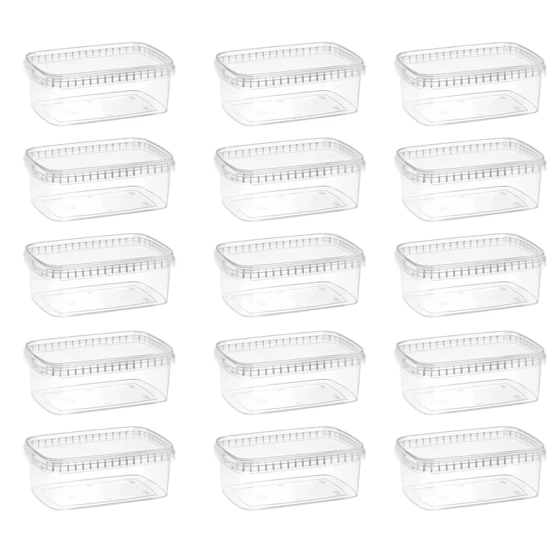 ظرف نگهدارنده مدل فریزری و مایکروویوی کد 1200cc بسته 15 عددی