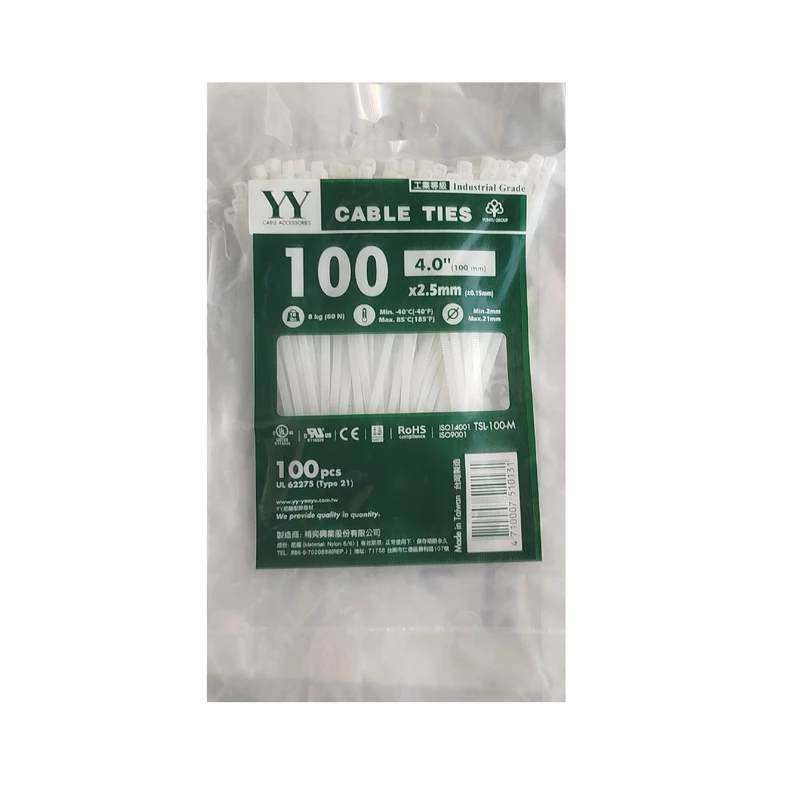 بست کمربندی وای وای مدل 10 سانتیمتری کد YY/100*2.5 بسته صد عددی