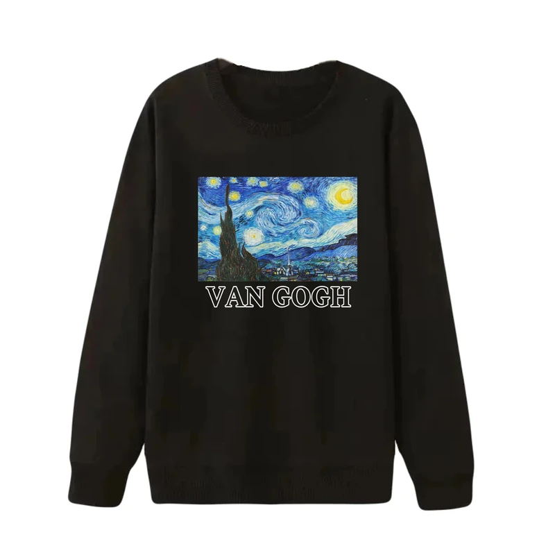 سویشرت زنانه مدل دورس شب پرستاره ونگوگ کد 01