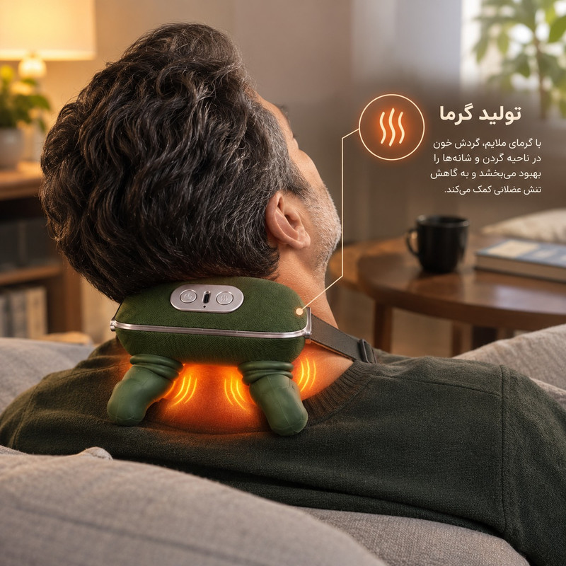  ماساژور برقی شانه و گردن سو مدل ULTRA POWER با باطری 2000 میلی آمپری و قابلیت گرما دهی