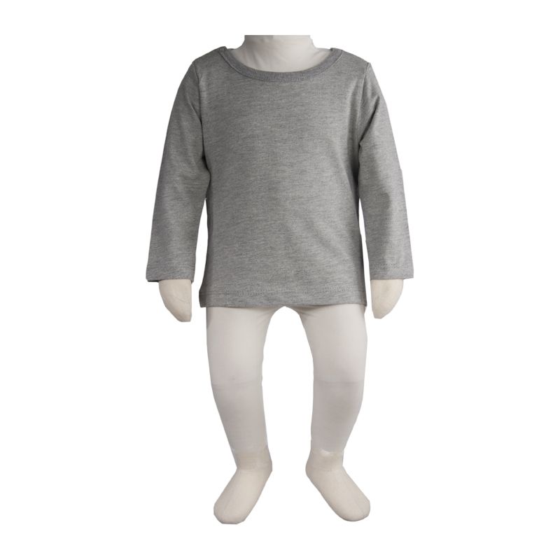 تی شرت آستین بلند نوزادی آدمک مدل 021 کد 147968 رنگ طوسی -  - 2