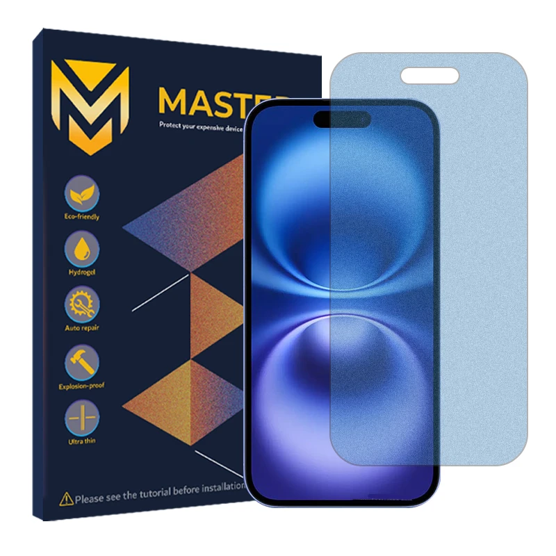محافظ صفحه نمایش مات آنتی بلو مستر مدل Resistant مناسب برای گوشی موبایل اپل iPhone 16 Plus