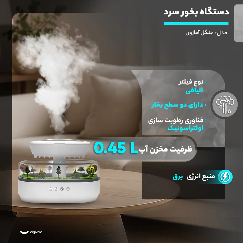 عکس شماره 11 : دستگاه بخور سرد مدل جنگل آمازون