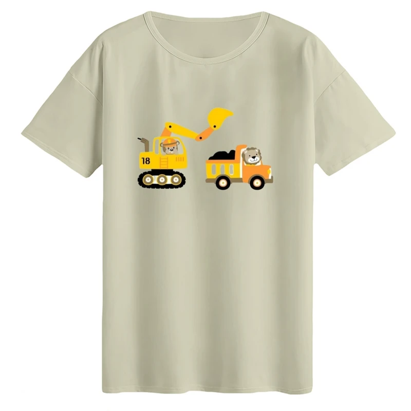 تی‌شرت لانگ آستین کوتاه زنانه مدل ماشین کار کد۱