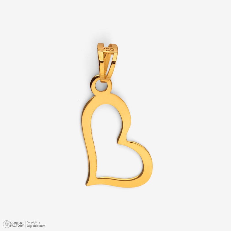 آویز گردنبند طلا 18 عیار زنانه نگین طرح قلب