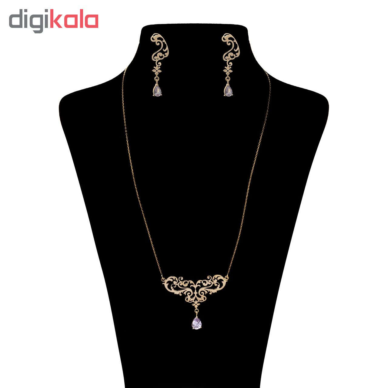 نیم ست طلا 18 عیار زرلوکس کد on-33