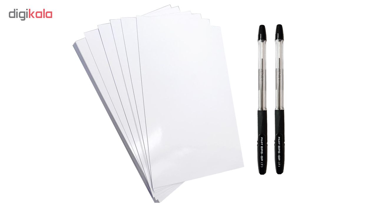 کاغذ A5 کد 105 بسته 10 عددی به همراه خودکار پایلوت مدل BPS-GP بسته دو عددی