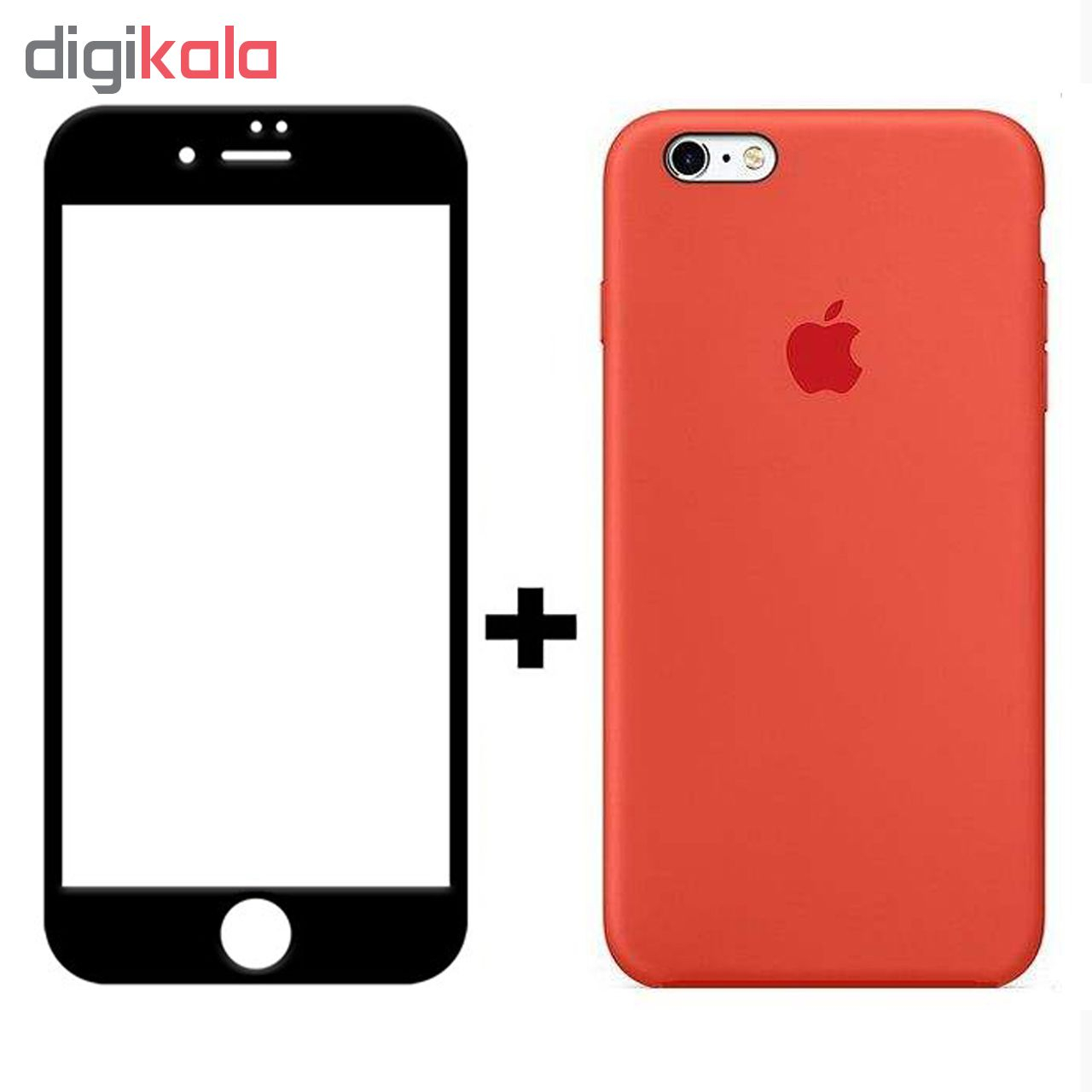 کاور سیلیکونی مدل SlC مناسب برای گوشی موبایل اپل آیفون 6/6s  به همراه محافظ صفحه نمایش 5D