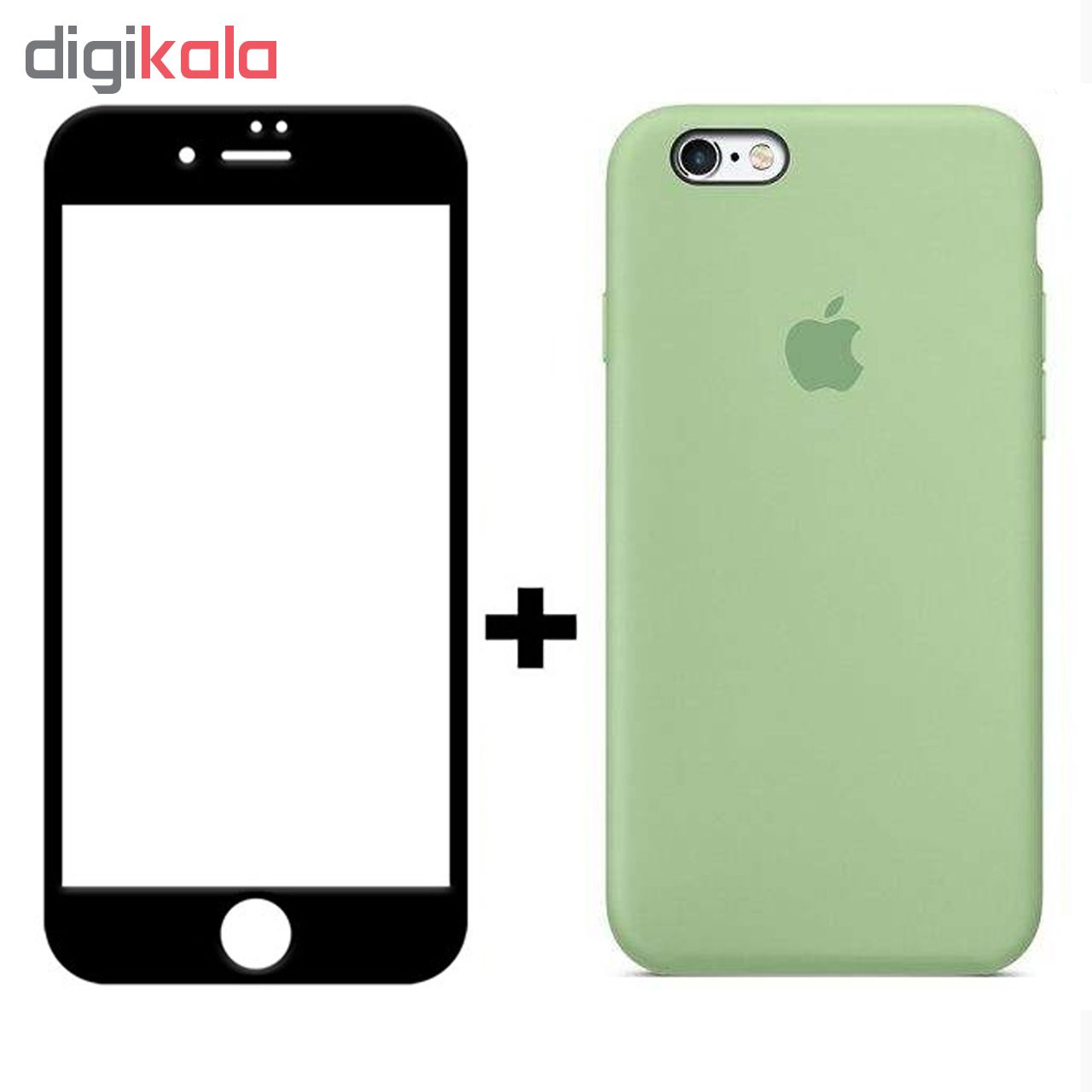 کاور سیلیکونی مدل SlC مناسب برای گوشی موبایل اپل آیفون 6/6s  به همراه محافظ صفحه نمایش 5D