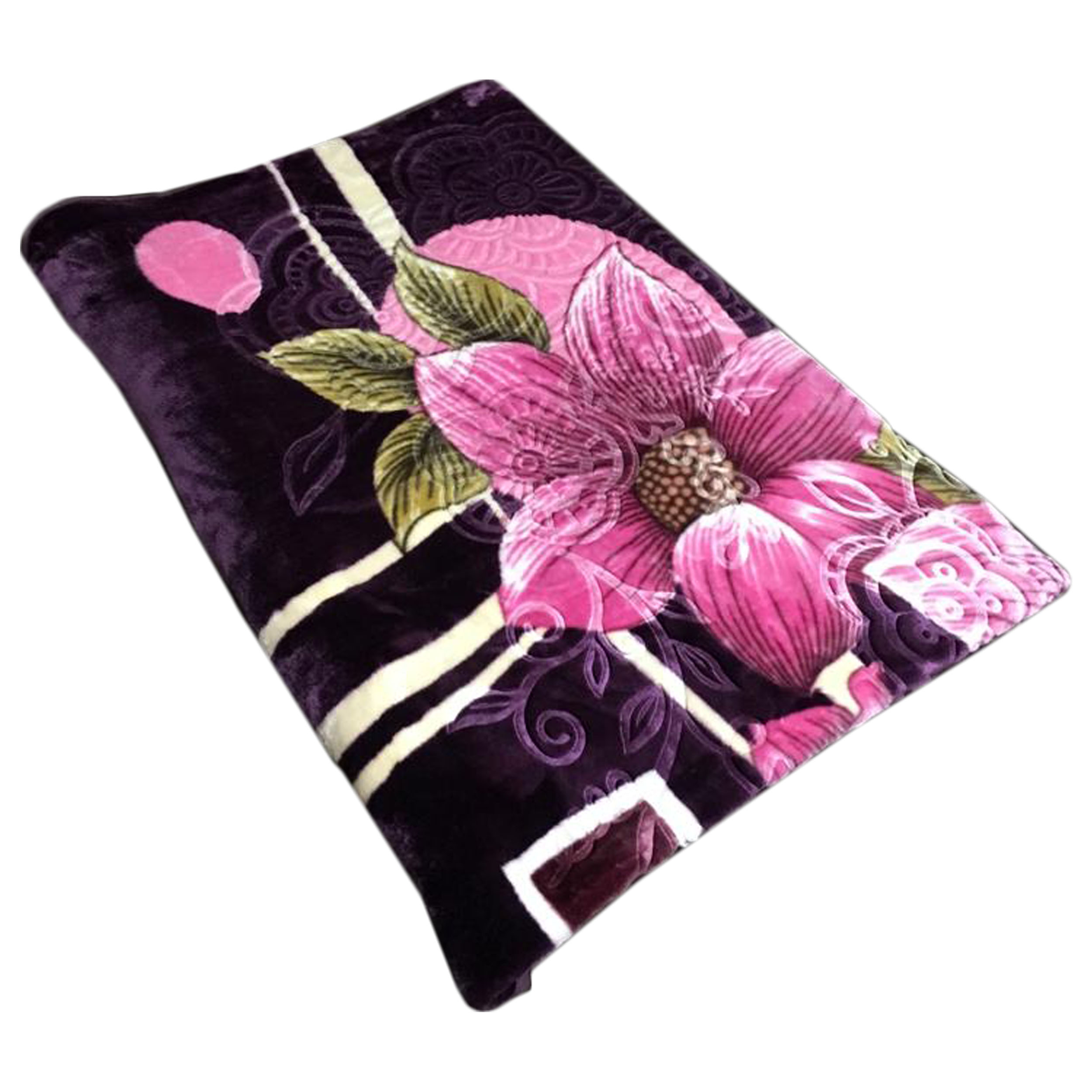 پتو یکنفره طرح گل سایز 160X220 سانتی متر