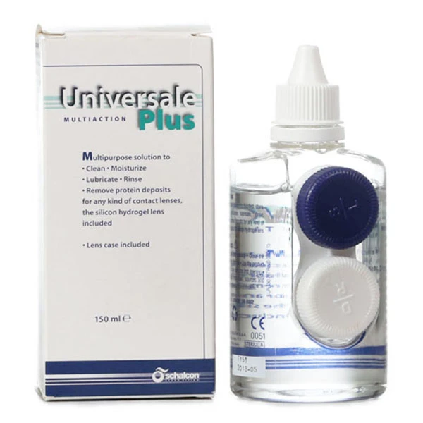 محلول شستشوی لنز شالکون مدل Universal Plus حجم 150 میلی لیتر