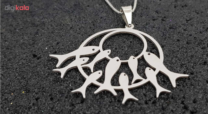 گردنبند نقره طرح ماهی
