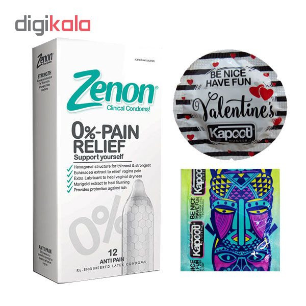 کاندوم زنون مدل PAIN RELIEF بسته 12 عددی به همراه کاندوم کاپوت مجموعه 2 عددی کاندوم زنون مدل PAIN RELIEF بسته 12 عددی به همراه کاندوم کاپوت مجموعه 2 عددی