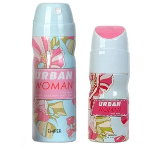 اسپری ضد تعریق زنانه امپر مدل Urban حجم 200 میلی لیتر به همراه رول ضد تعریق