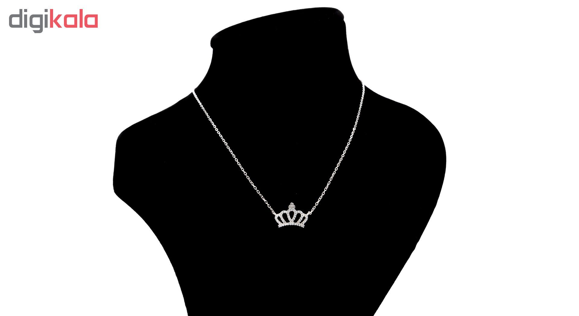 گردنبند نقره بهارگالری طرح تاج مدل Queens Crown