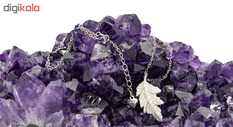 گردنبند نقره بهارگالری طرح برگ مدل Luxury Leaf