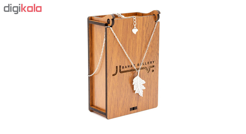 گردنبند نقره بهارگالری طرح برگ مدل Luxury Leaf