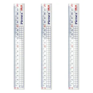 خط کش 20 سانتی متری پییرسز کد PZB0135 مدل سالید بسته 3 عددی 