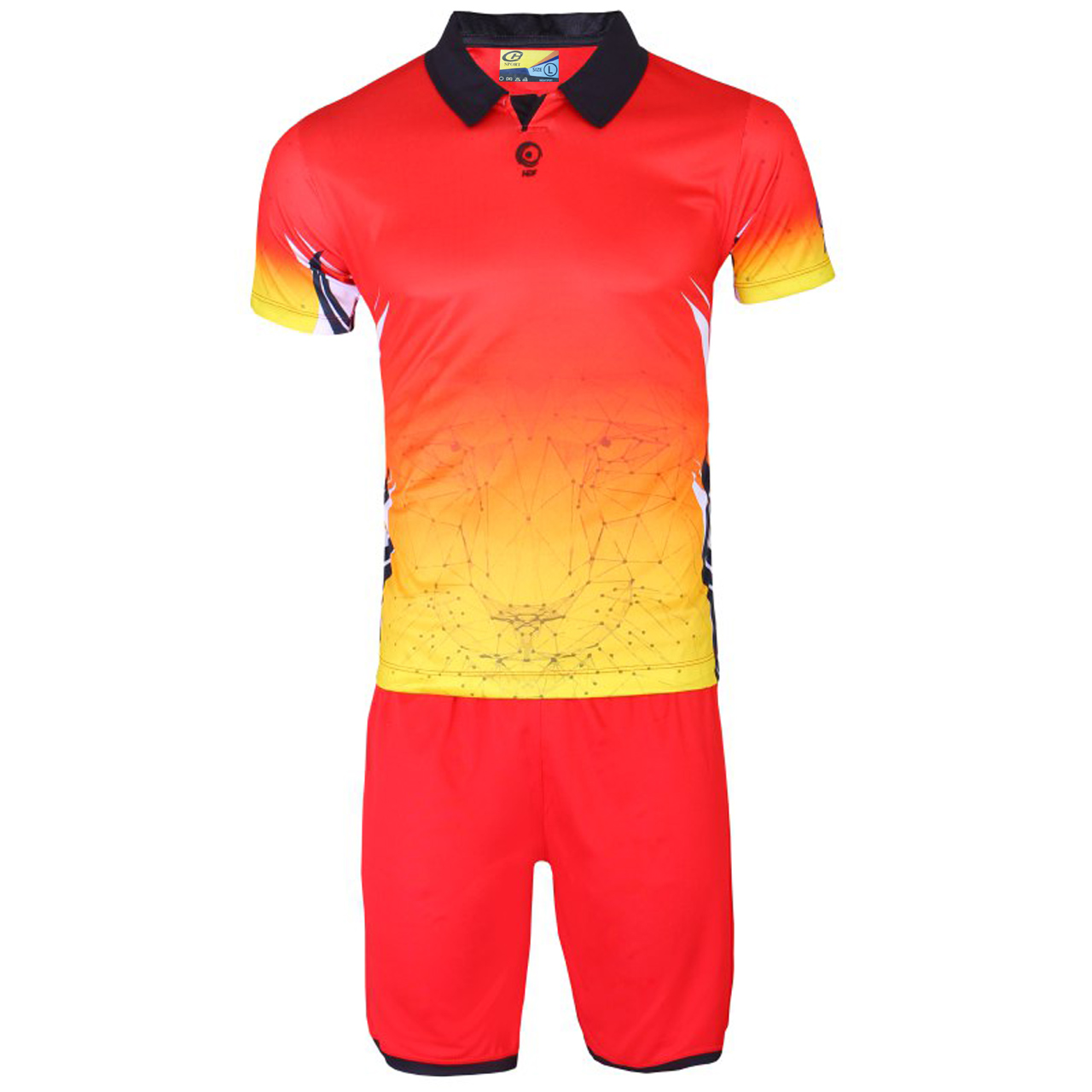 پیراهن و شورت ورزشی مردانه هدف اسپرت مدل لیون HDF01 رنگ قرمز
