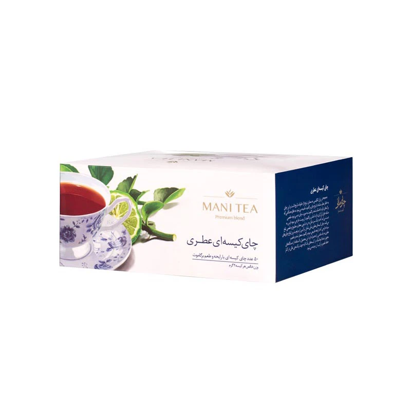 چای سیاه عطری کیسه ای چای مانی بسته 50 عددی