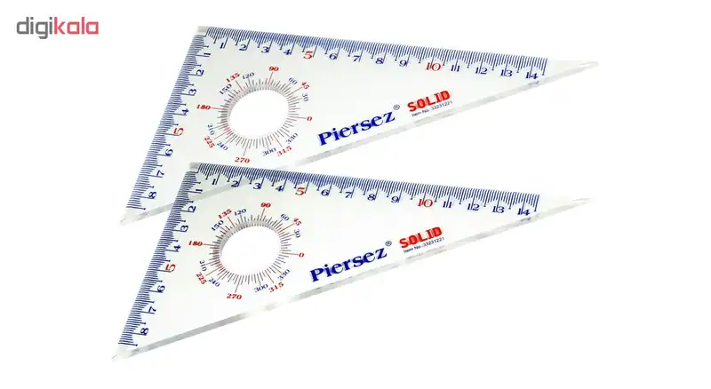 گونیای 30-60 درجه 15 سانتی متری پییرسز کد PZB0139 مدل سالید بسته 2 عددی