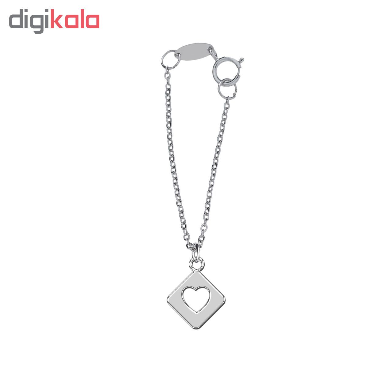آویز ساعت نقره ترمه1 طرح قلب کد E284 -  - 2