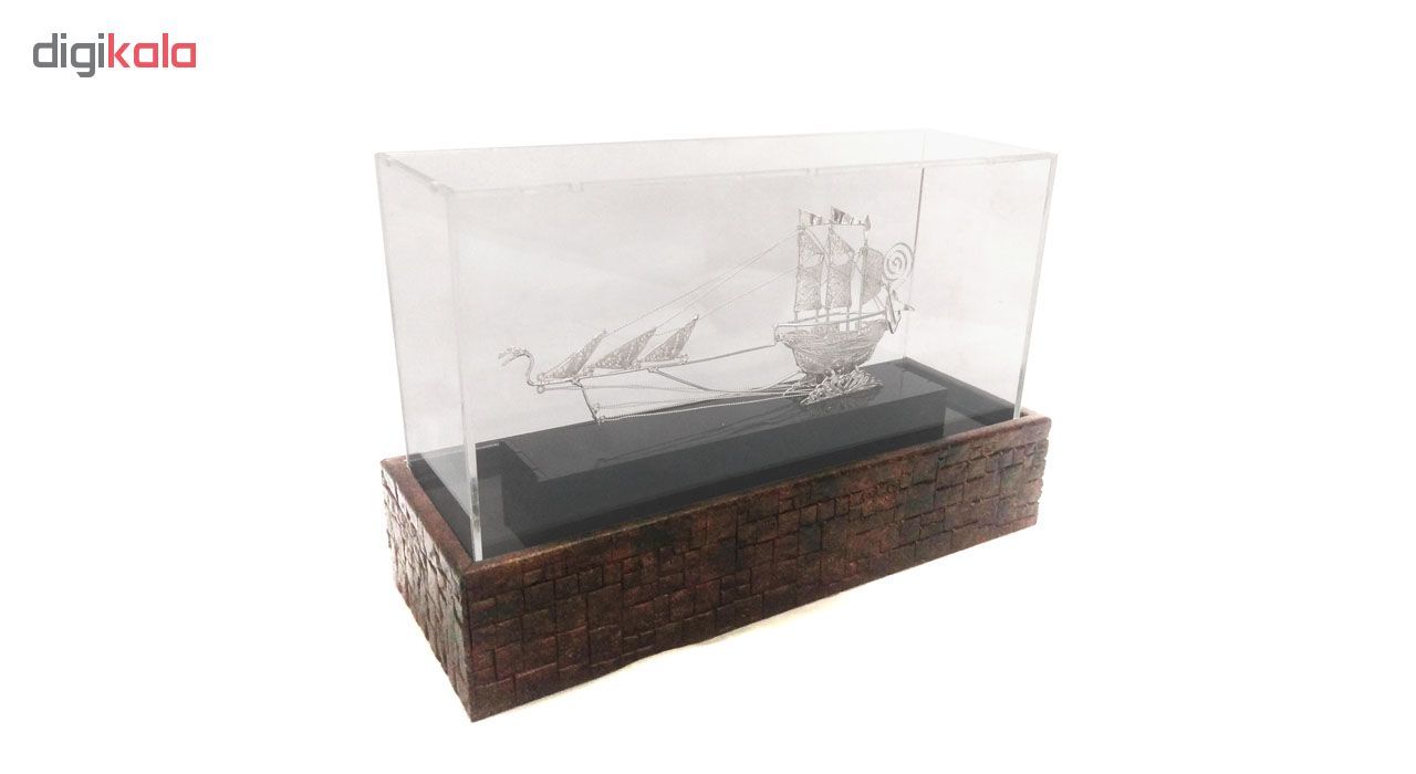 تندیس لوح هنر مدل کشتی نقره کد 1310