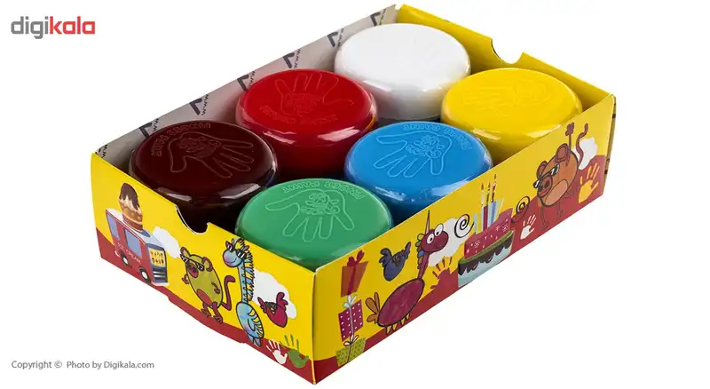 رنگ انگشتی 6 رنگ آریا مدل 7003