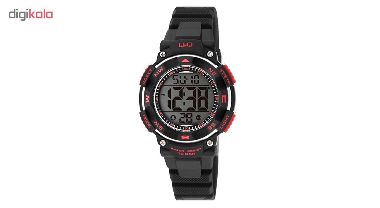ساعت مچی دیجیتالی کیو اند کیو مدل m149j001y به همراه دستمال مخصوص برند کلین واچ -  - 2