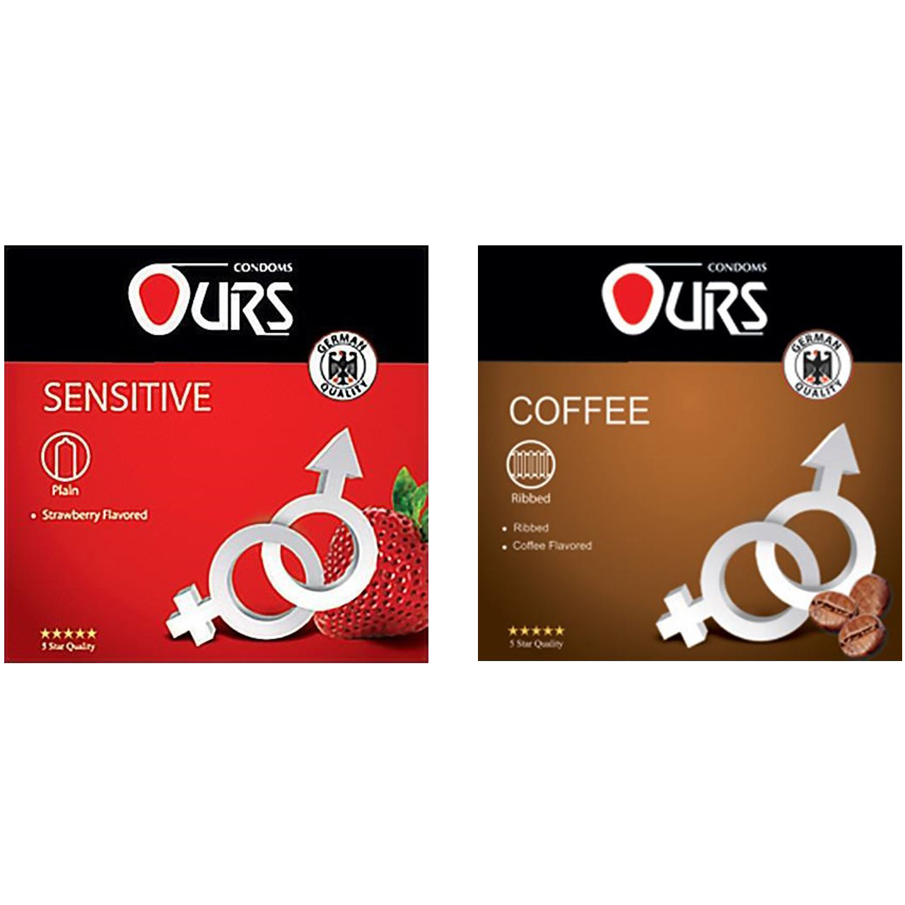 کاندوم اورز مدل Sensitive بسته 3 عددی به همراه کاندوم اورز مدل Coffee بسته 3 عددی