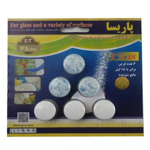 قرص پاک کننده سطوح و شیشه شوی پاریسا مدل B6 بسته 6 عددی
