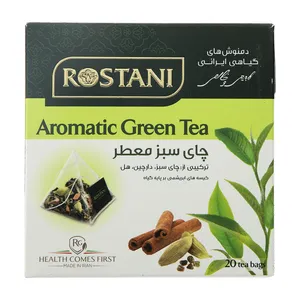 دمنوش کیسه ای چای سبز معطر رستنی بسته 20 عددی