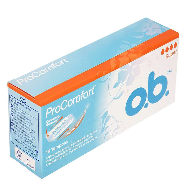 تامپون او.بی مدل Super بسته 16 عددی