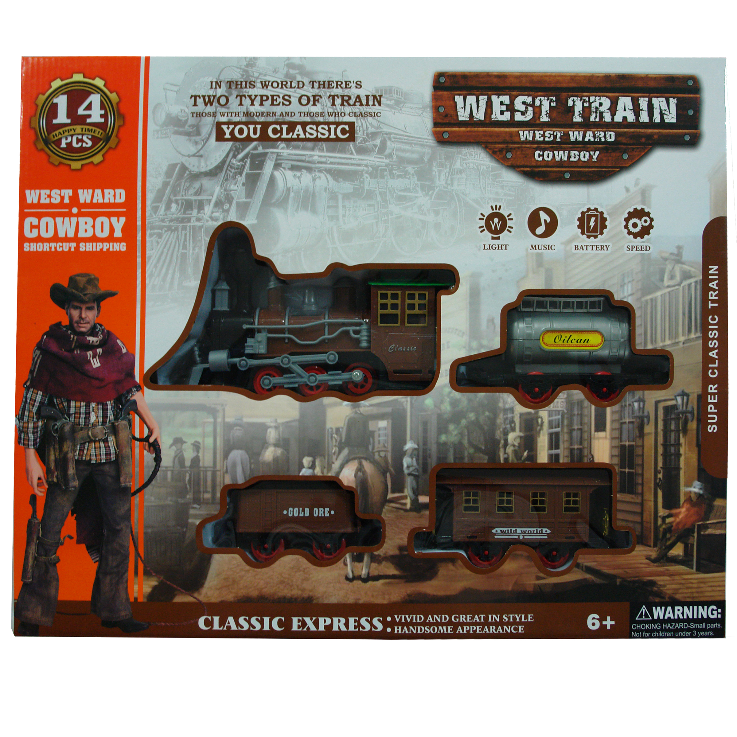 قطار اسباب بازی مدل cowboy west train