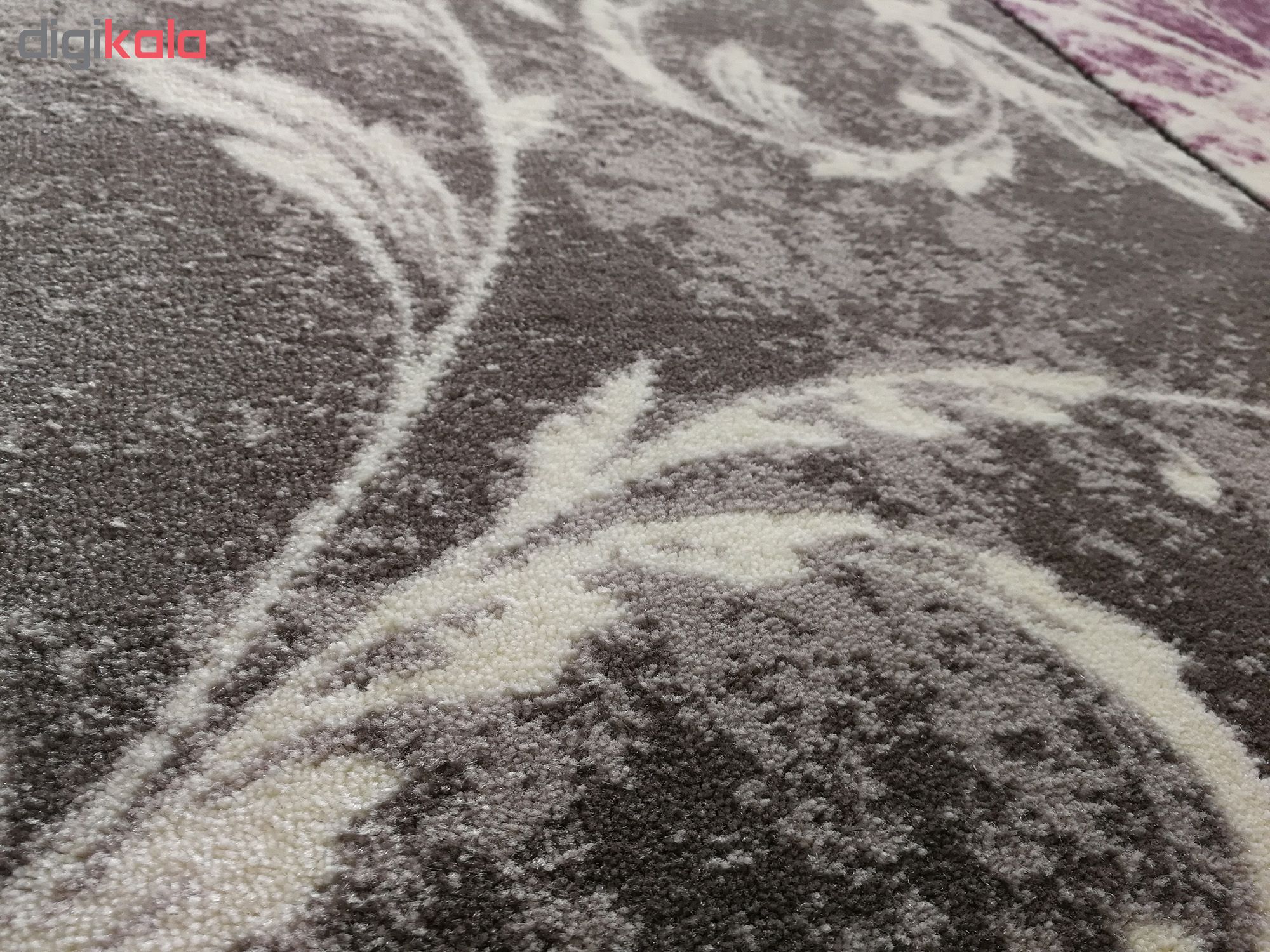 فرش ماشینی زمرد مشهد طرحP014 زمینهقهوه ای