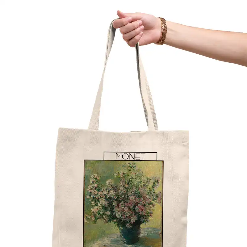 ساک خرید ترمه طراحان ایده مدل گلدان گل ها از مونه کد 0193 - S