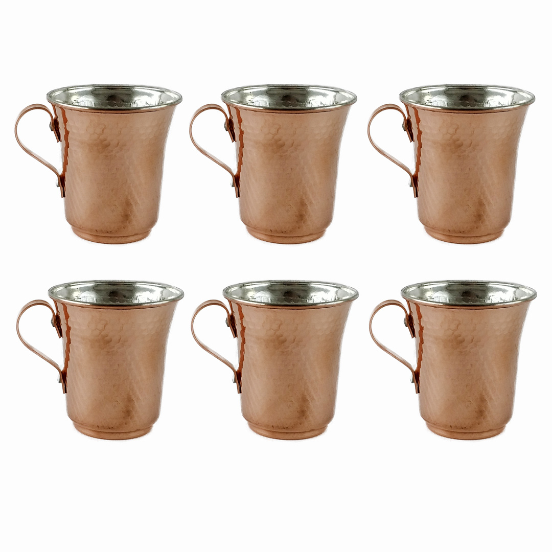 لیوان مسی طرح لاله کد 5108 مجموعه 6 عددی