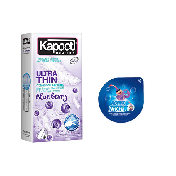 کاندوم کاپوت مدل ULTRA THIN بسته 12 عددی به همراه کاندوم ناچ کدکس مدل بلیسر