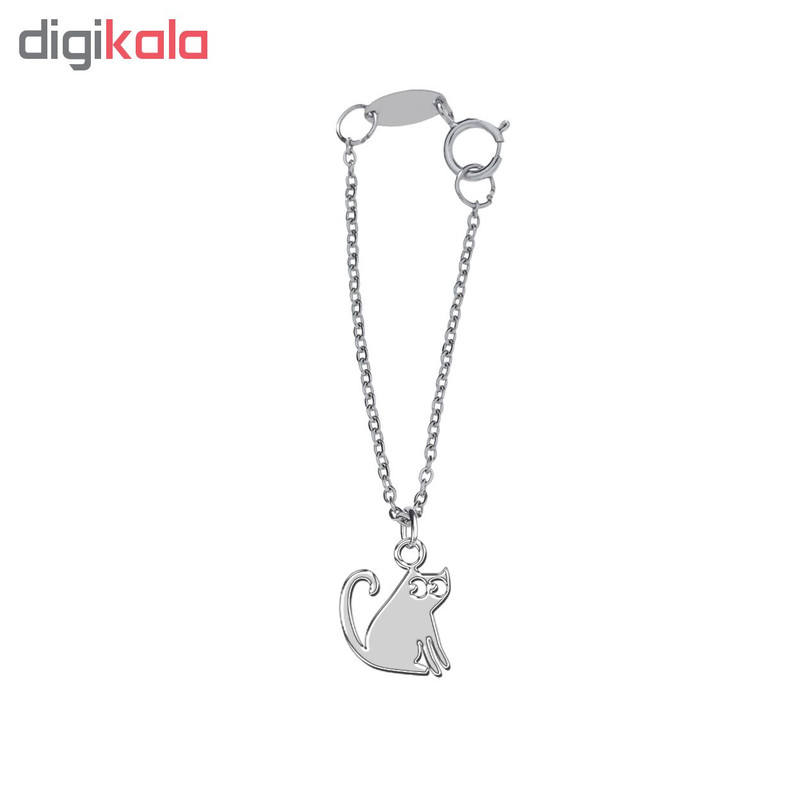 آویز ساعت نقره ترمه1 طرح گربه کد E348