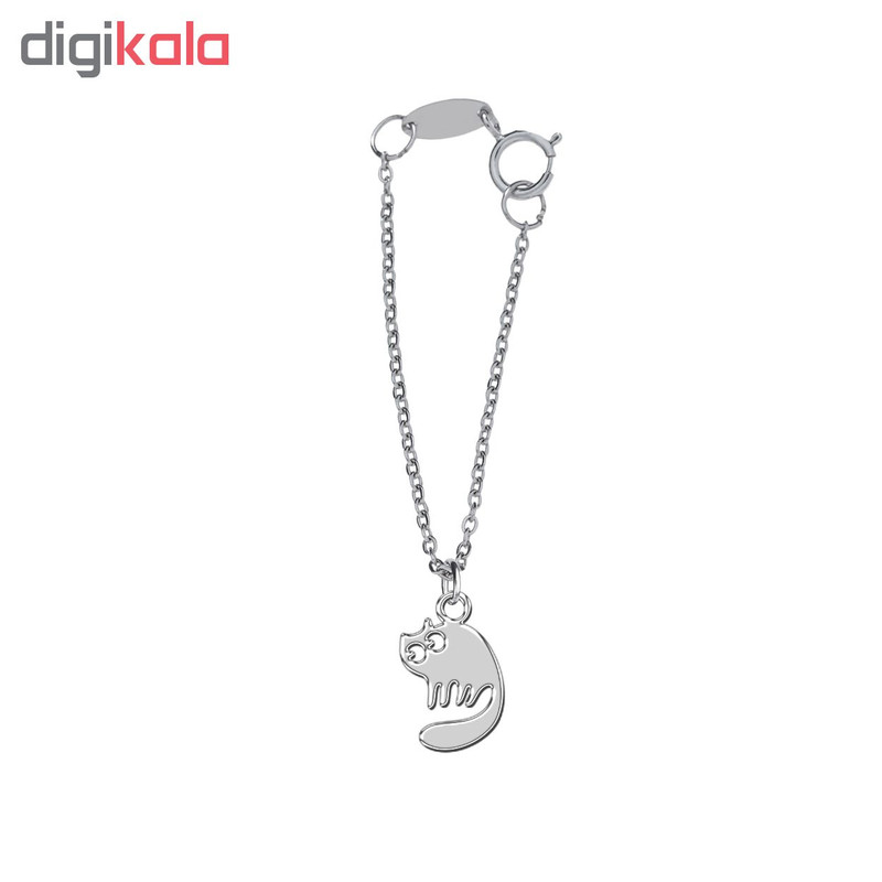 آویز ساعت نقره ترمه1 طرح گربه کد E349