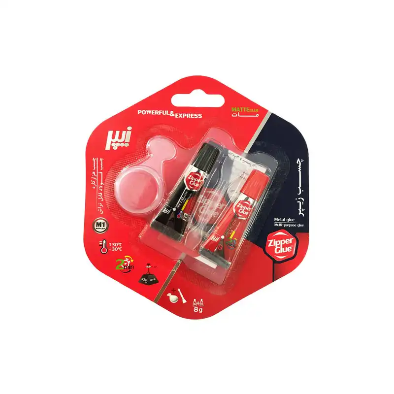 چسب دوقلو صنعتی مات زیپر وزن 16 گرم